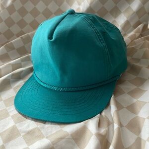 Blue/Green Braided Flat Rimmed baseball hat